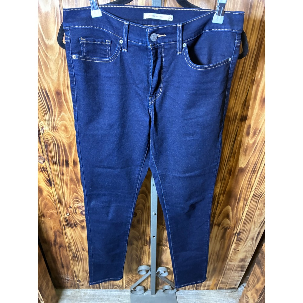 Levis 311 Shaping Skinny Jeans Womens 29 Dark Indigo Blue Stretch Denim